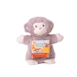 Puppet doll monkey with book - 41229