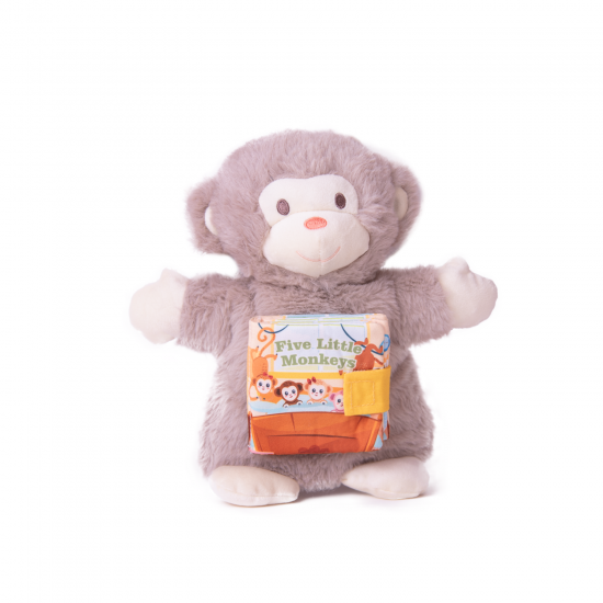 Puppet doll monkey with book - 41229