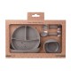 Silicone feeding set 4 parts Dino Grey-Green - 97108