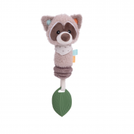 Rattle Holder Raccoon 15cm