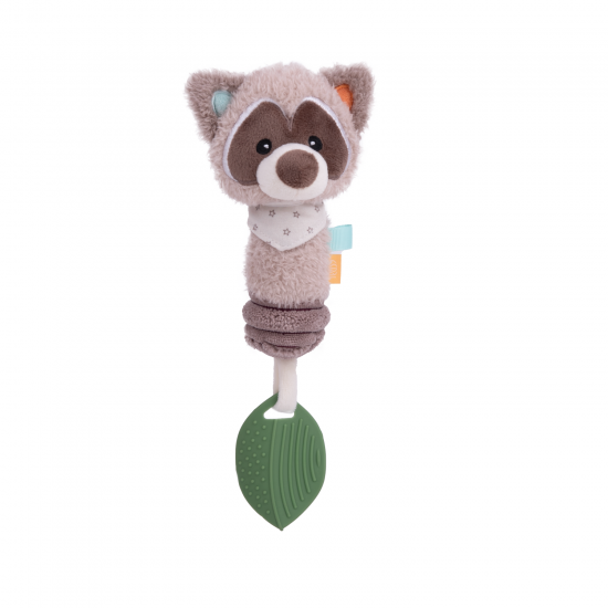 Rattle Holder Raccoon 15cm