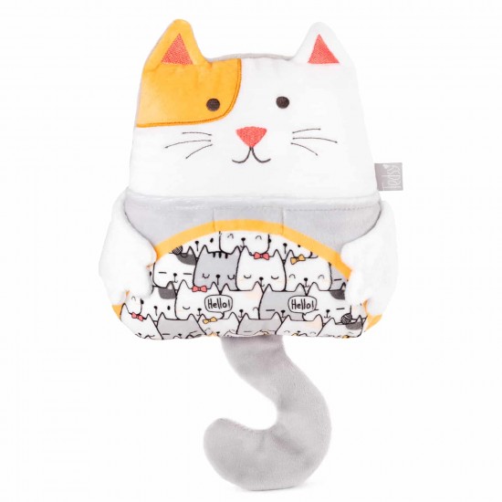 Baby plush toy with cherry stones - Cat -98403