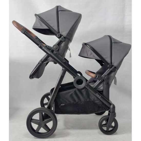 Go2 δίδυμο καρότσι + πορτ μπεμπε