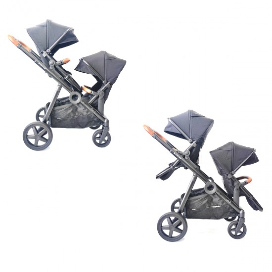 Go2 δίδυμο καρότσι + πορτ μπεμπε