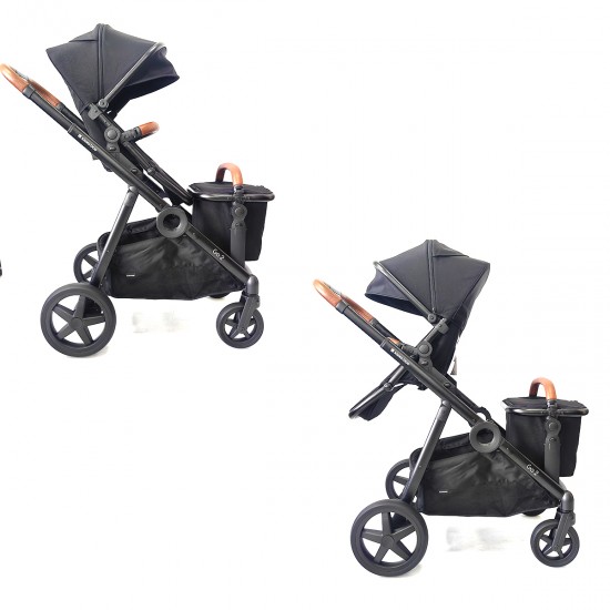 Go2 δίδυμο καρότσι + πορτ μπεμπε